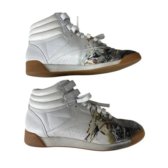 Reebok City Classics By Stash Womens US 6.5 White Leather Sneakers Gum Sole Arti - Picture 7 of 12